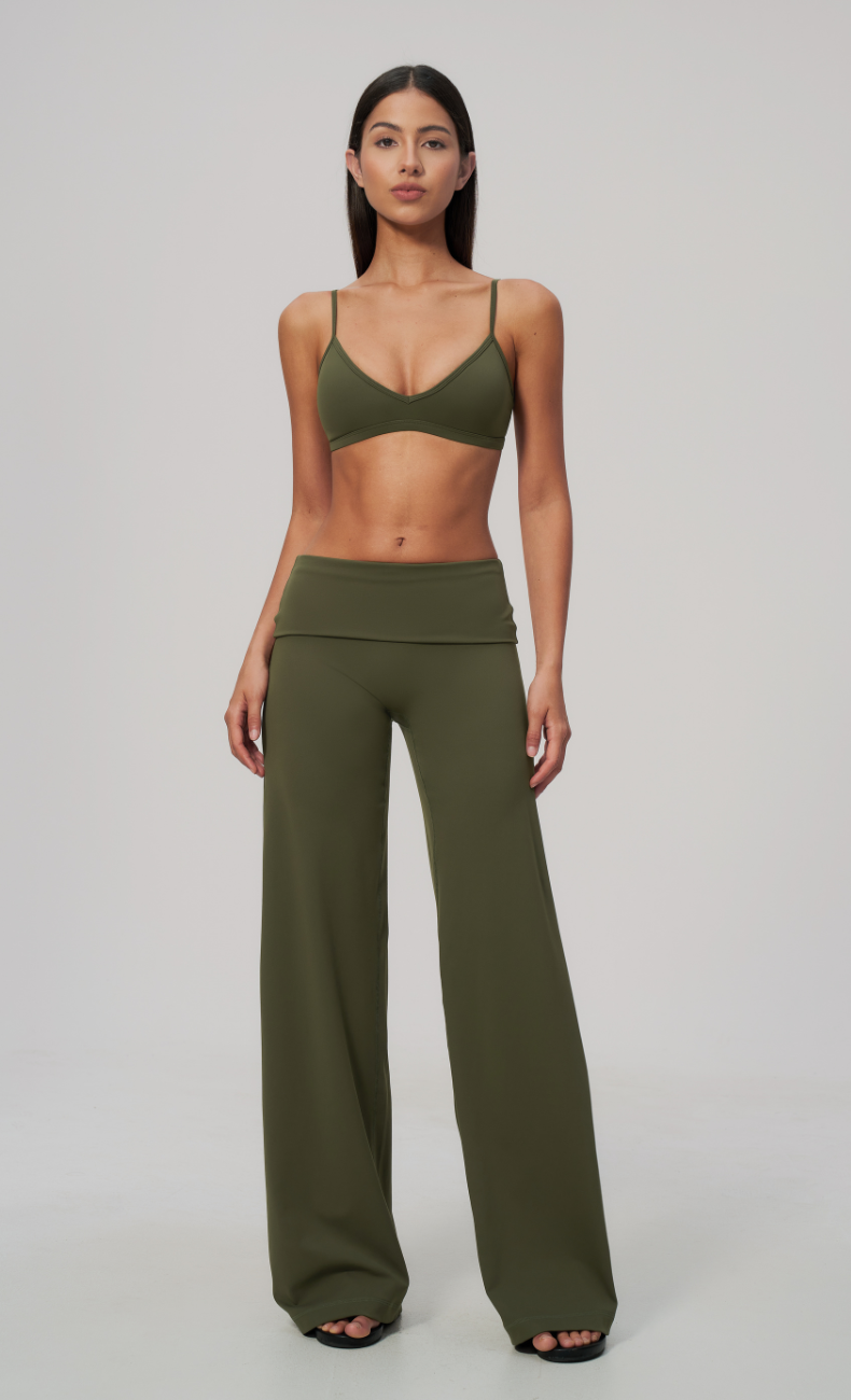 Brielle Foldover Waist Wide Leg Yoga Pant