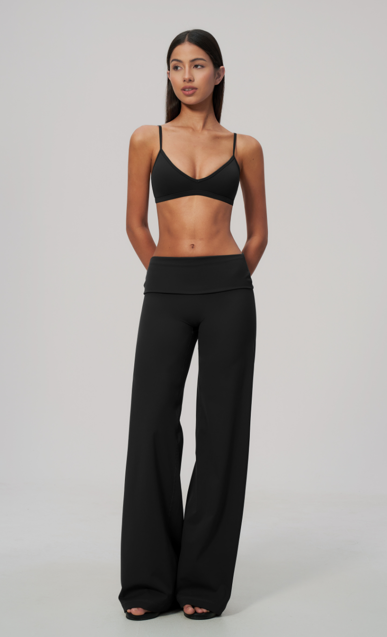 Brielle Foldover Waist Wide Leg Yoga Pant