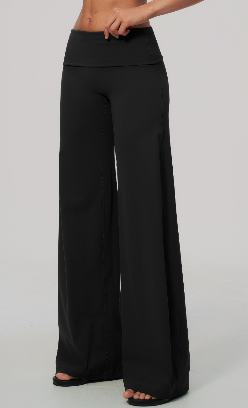 Brielle Foldover Waist Wide Leg Yoga Pant