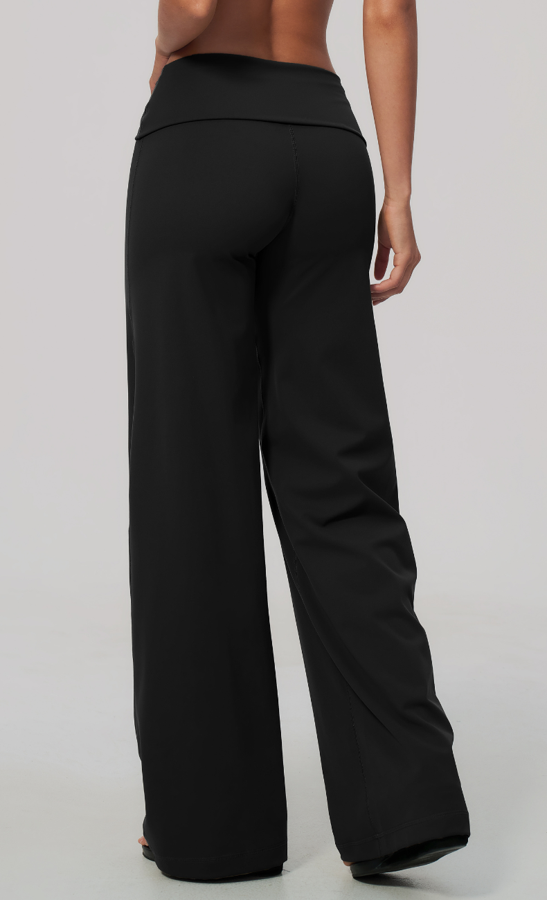 Brielle Foldover Waist Wide Leg Yoga Pant