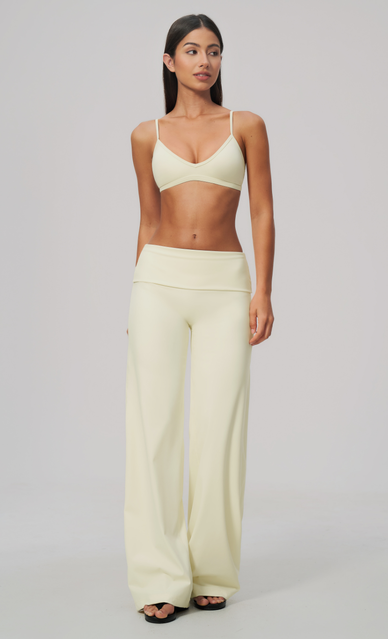 Brielle Foldover Waist Wide Leg Yoga Pant