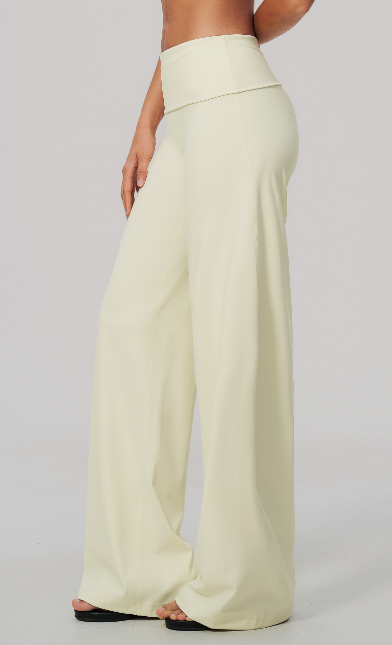 Brielle Foldover Waist Wide Leg Yoga Pant