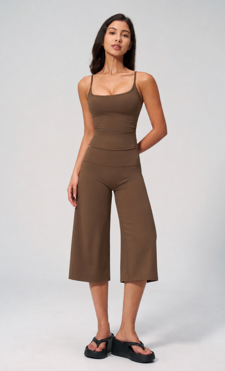 Quinn Cami Wide Leg Capri Workout Set
