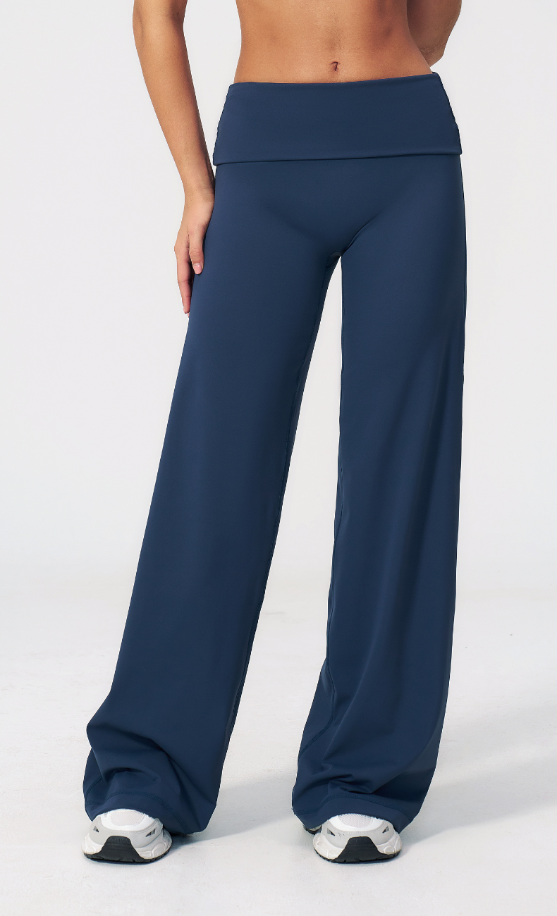 Brielle Foldover Waist Wide Leg Yoga Pant