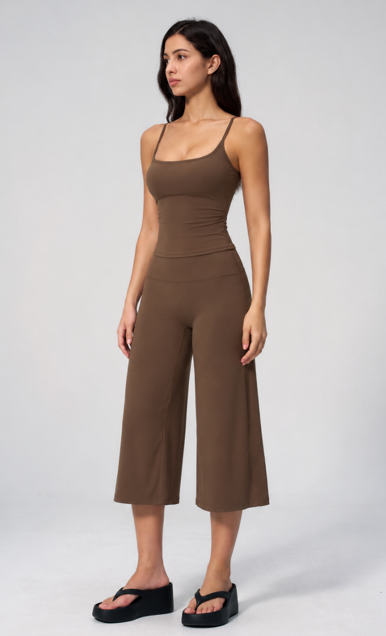 Quinn Cami Wide Leg Capri Workout Set