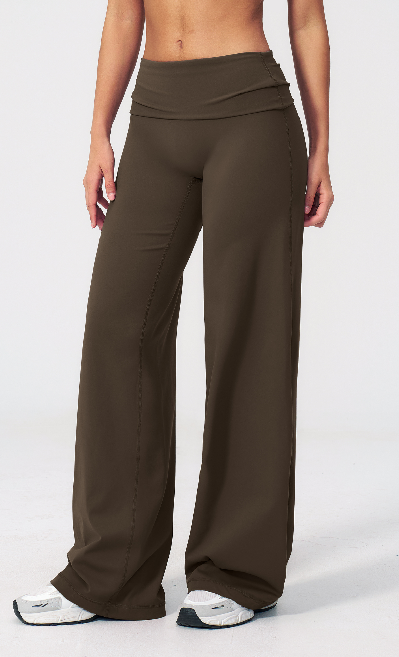 Brielle Foldover Waist Wide Leg Yoga Pant