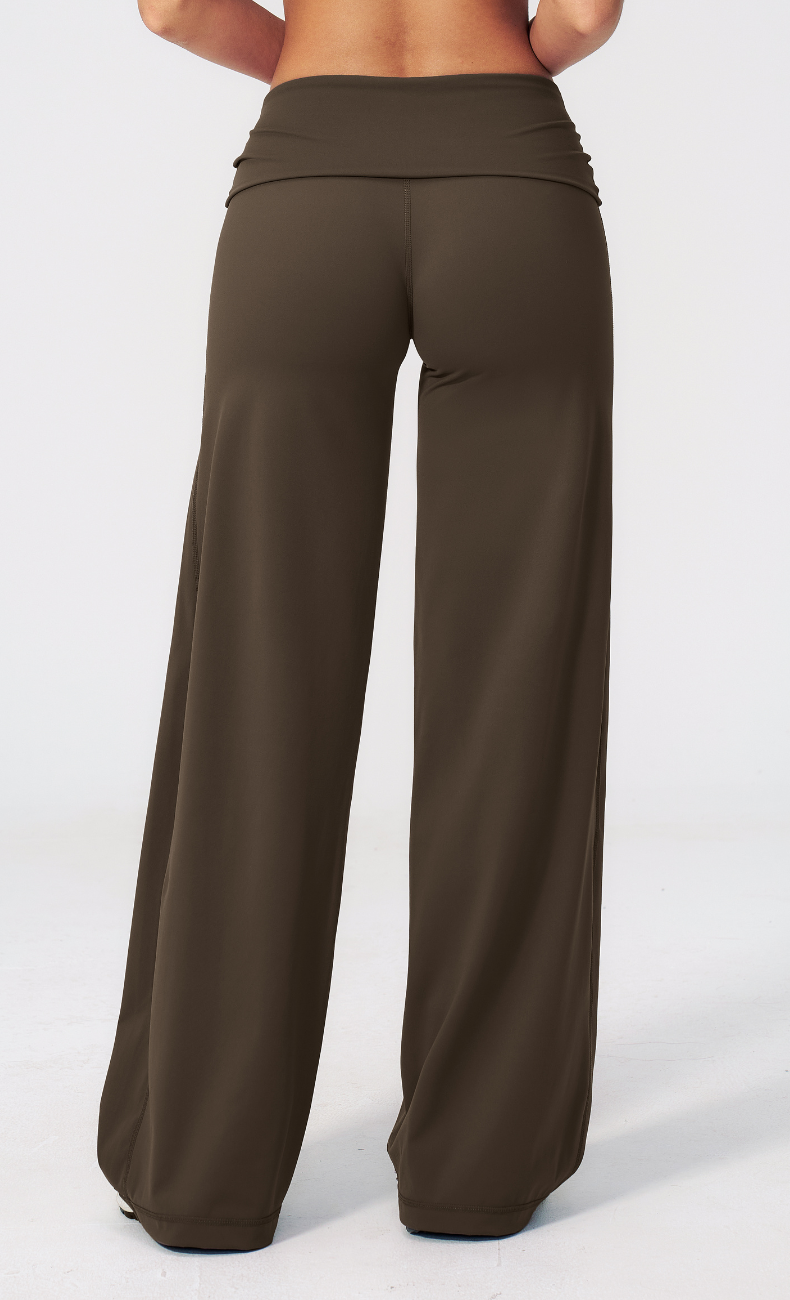 Brielle Foldover Waist Wide Leg Yoga Pant