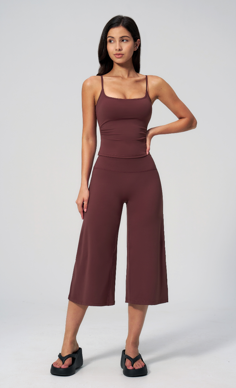Quinn Cami Wide Leg Capri Workout Set