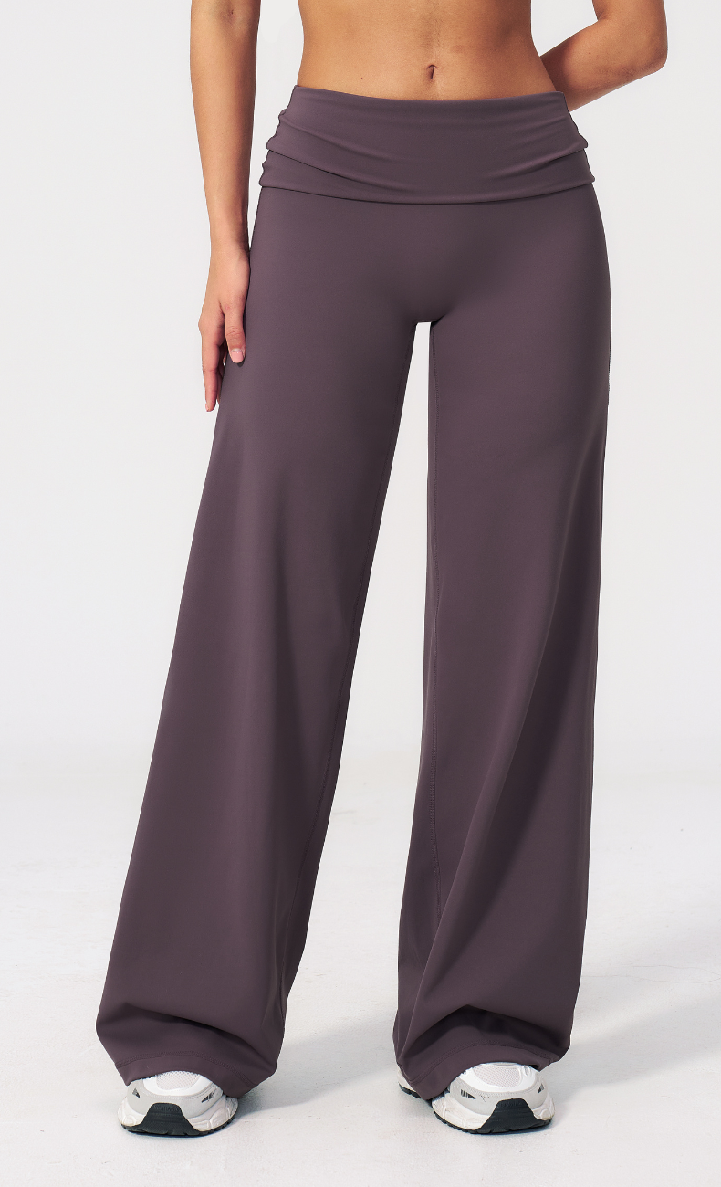 Brielle Foldover Waist Wide Leg Yoga Pant