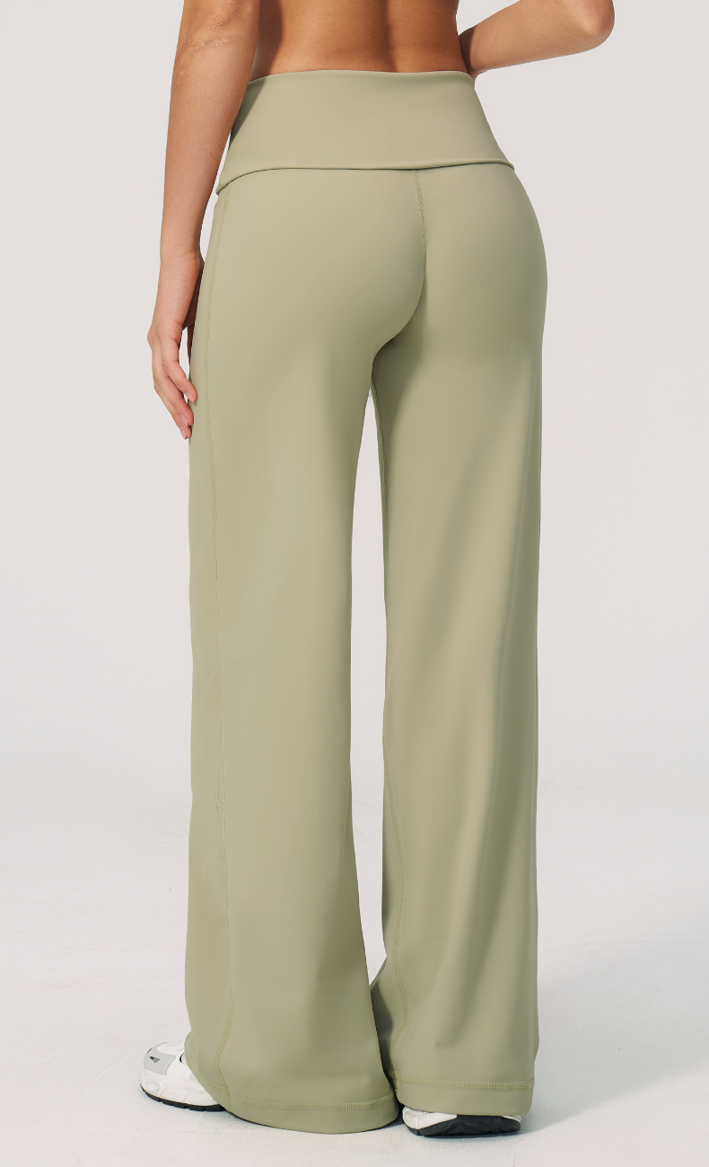 Brielle Foldover Waist Wide Leg Yoga Pant