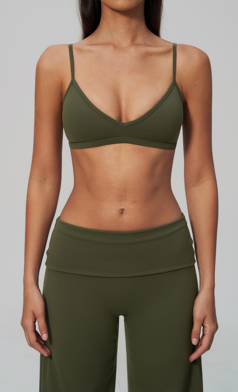 Sloane Foldover Waist Wide Leg Workout Set