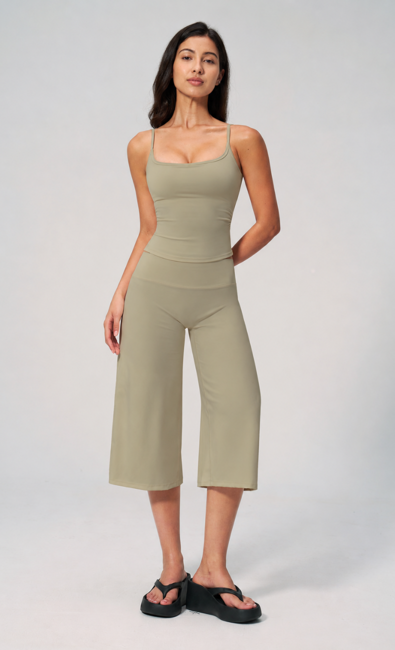 Quinn Cami Wide Leg Capri Workout Set