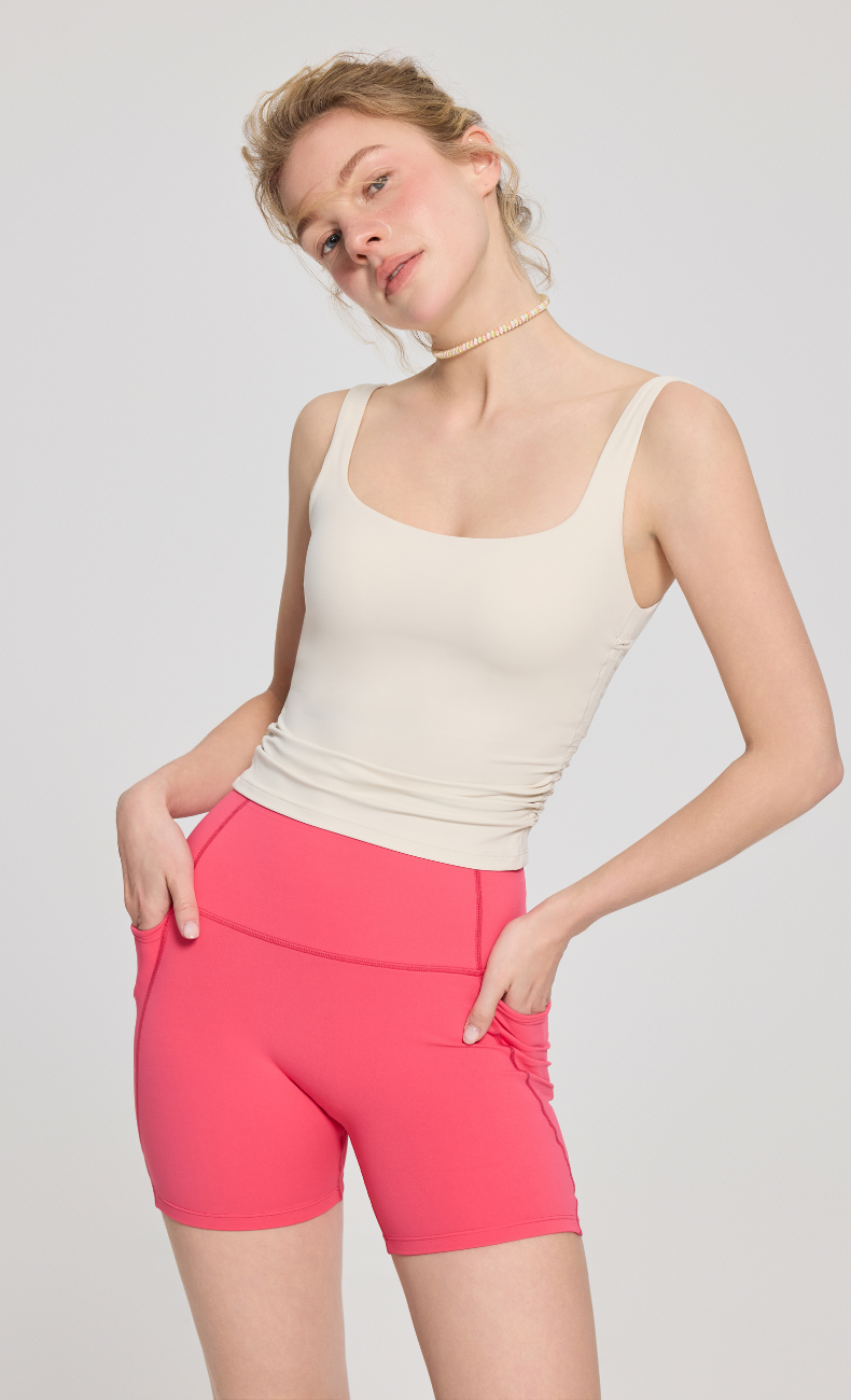 Jenny High-Waisted Biker Short with Pockets