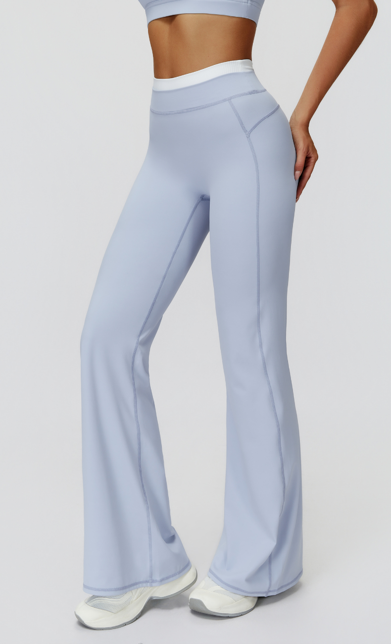 Elle Contrast High Waisted Flare Legging
