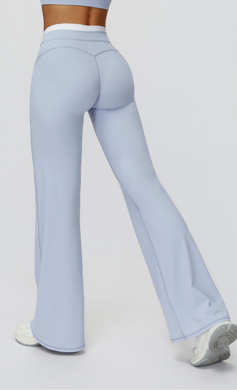 Elle Contrast High Waisted Flare Legging
