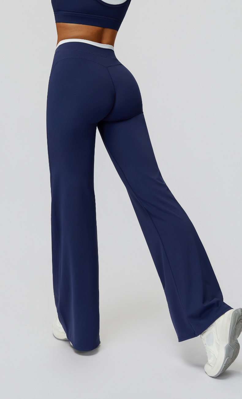 Elle Contrast High Waisted Flare Legging
