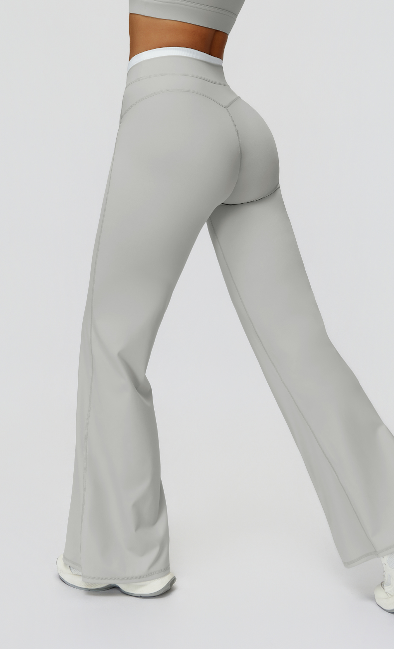 Elle Contrast High Waisted Flare Legging