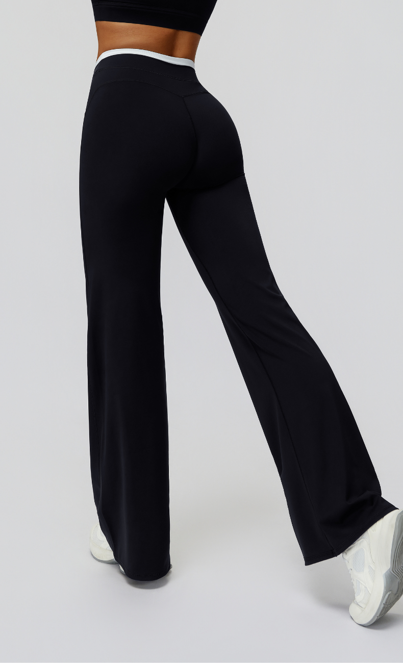Elle Contrast High Waisted Flare Legging