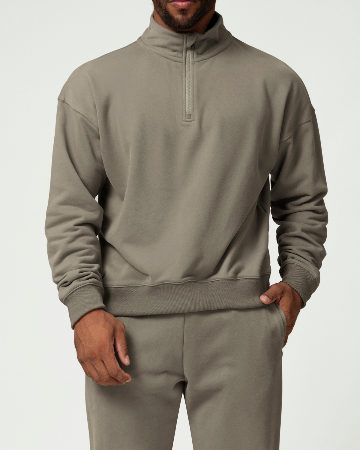Everyday Ease Cotton Blend Men's Half Zip Pullover