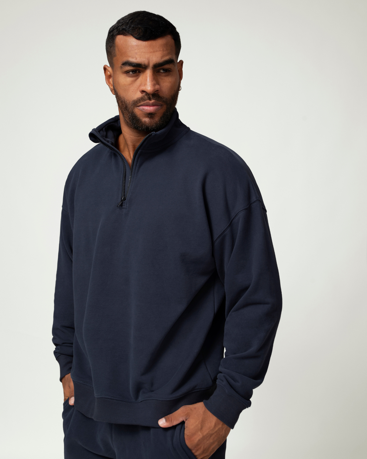 Everyday Ease Cotton Blend Men's Half Zip Pullover