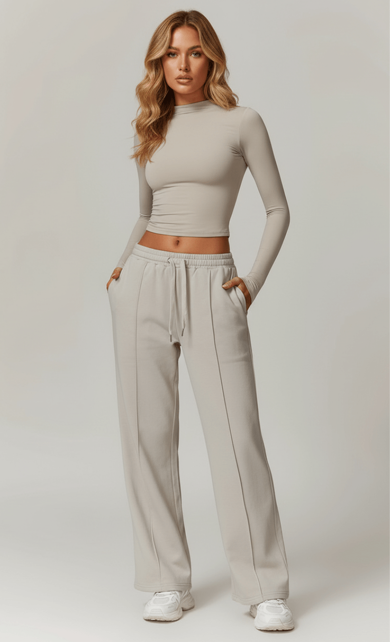 WOO YOGA Pants Victoria Organic Cotton Straight Leg Yoga Pant