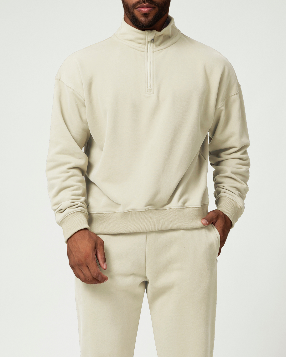 Everyday Ease Cotton Blend Men's Half Zip Pullover