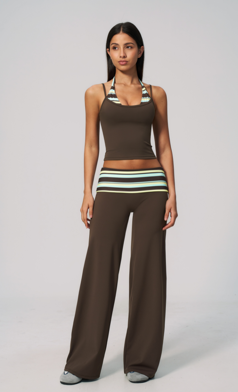 Harper Riviera Stripe Wide Leg Matching Set