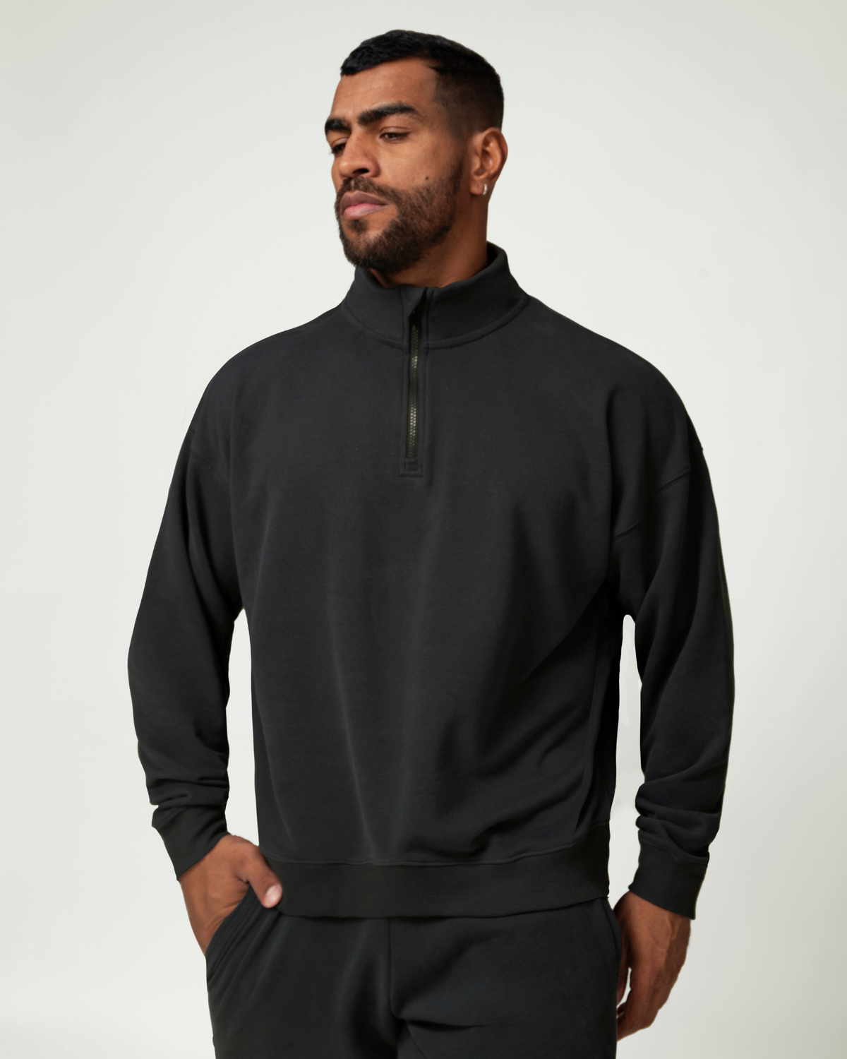 Everyday Ease Cotton Blend Men's Half Zip Pullover