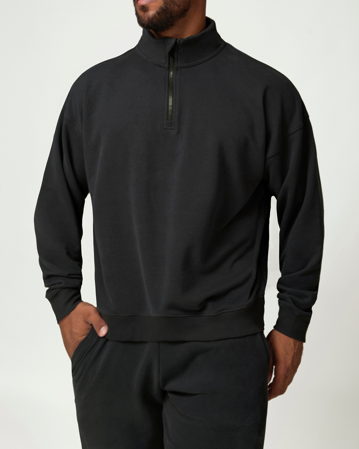 Everyday Ease Cotton Blend Men's Half Zip Pullover