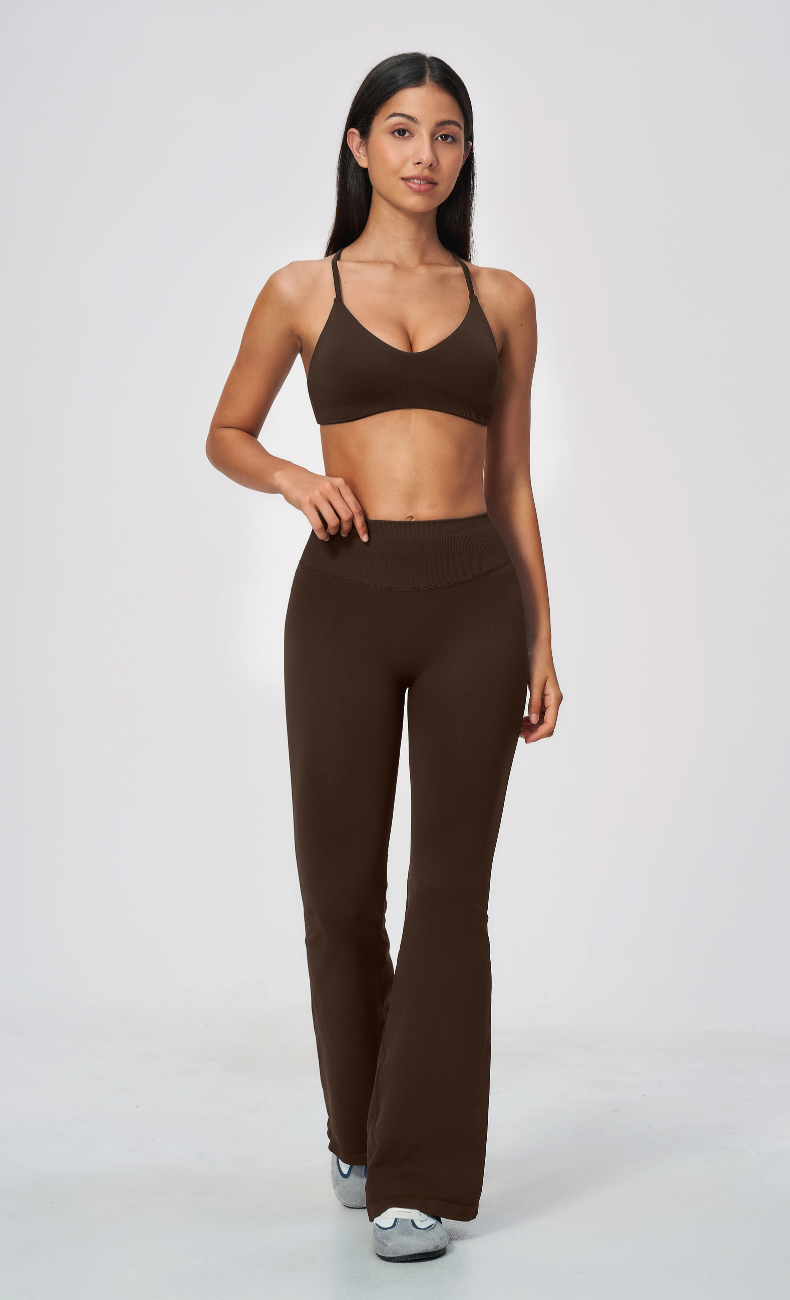 Malia Ribbed High Waisted Flare Legging