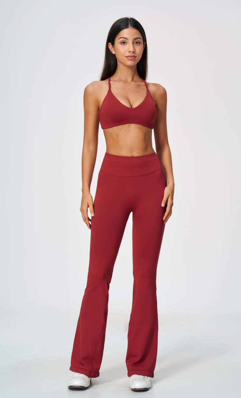 Malia Ribbed High Waisted Flare Legging