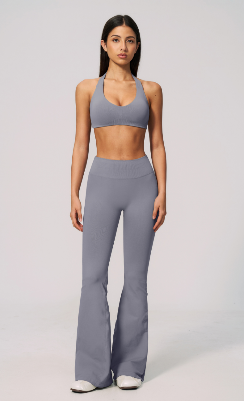 Malia Ribbed High Waisted Flare Legging