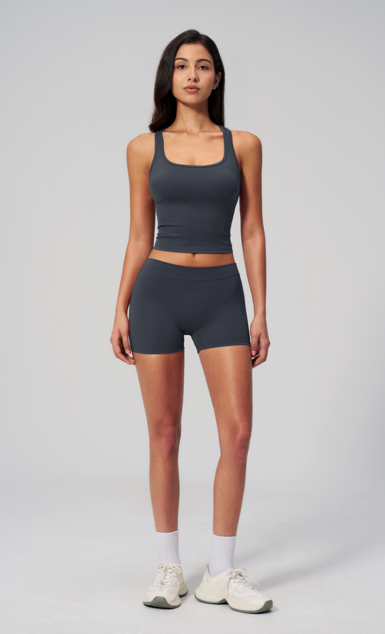 Margiela Scoop Neck Racerback Built-In Bra Tank Top