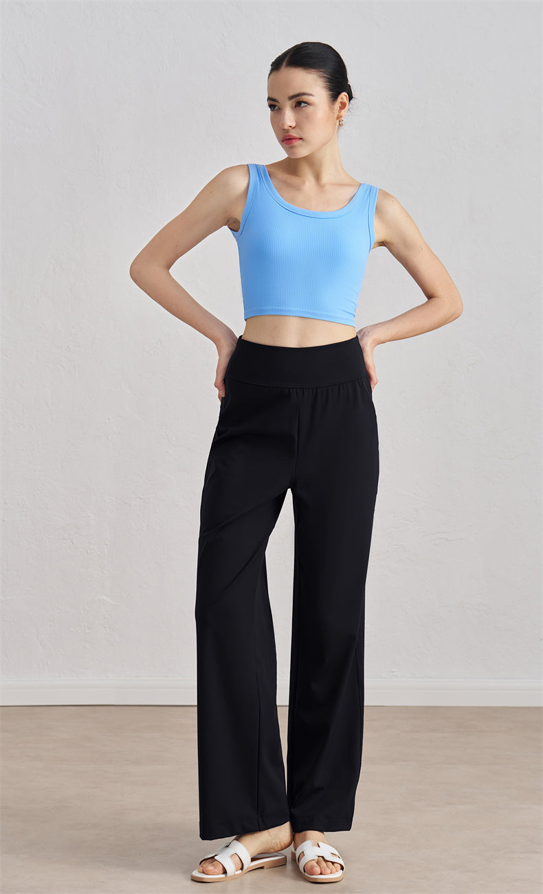 WOO YOGA - Ivanka Mid-Rise Straight Pant