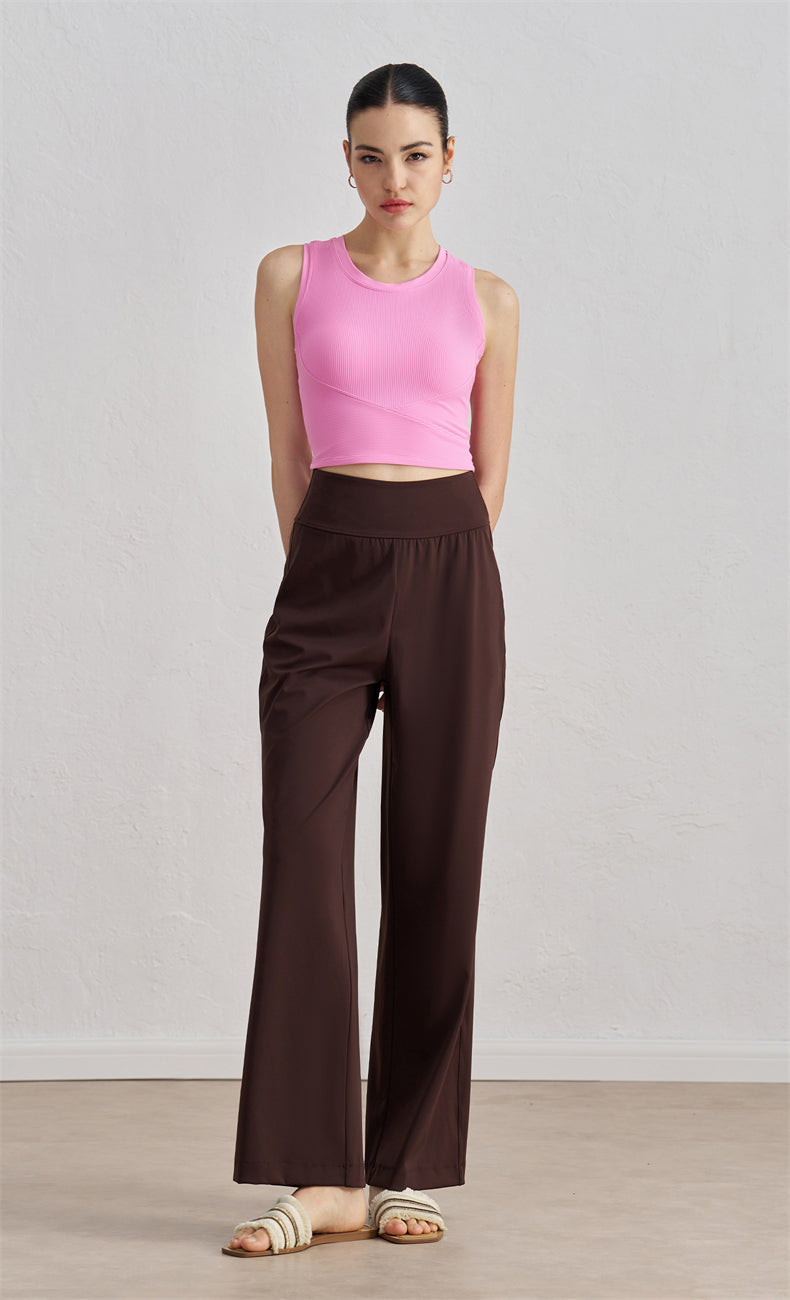 WOO YOGA - Ivanka Mid-Rise Straight Pant