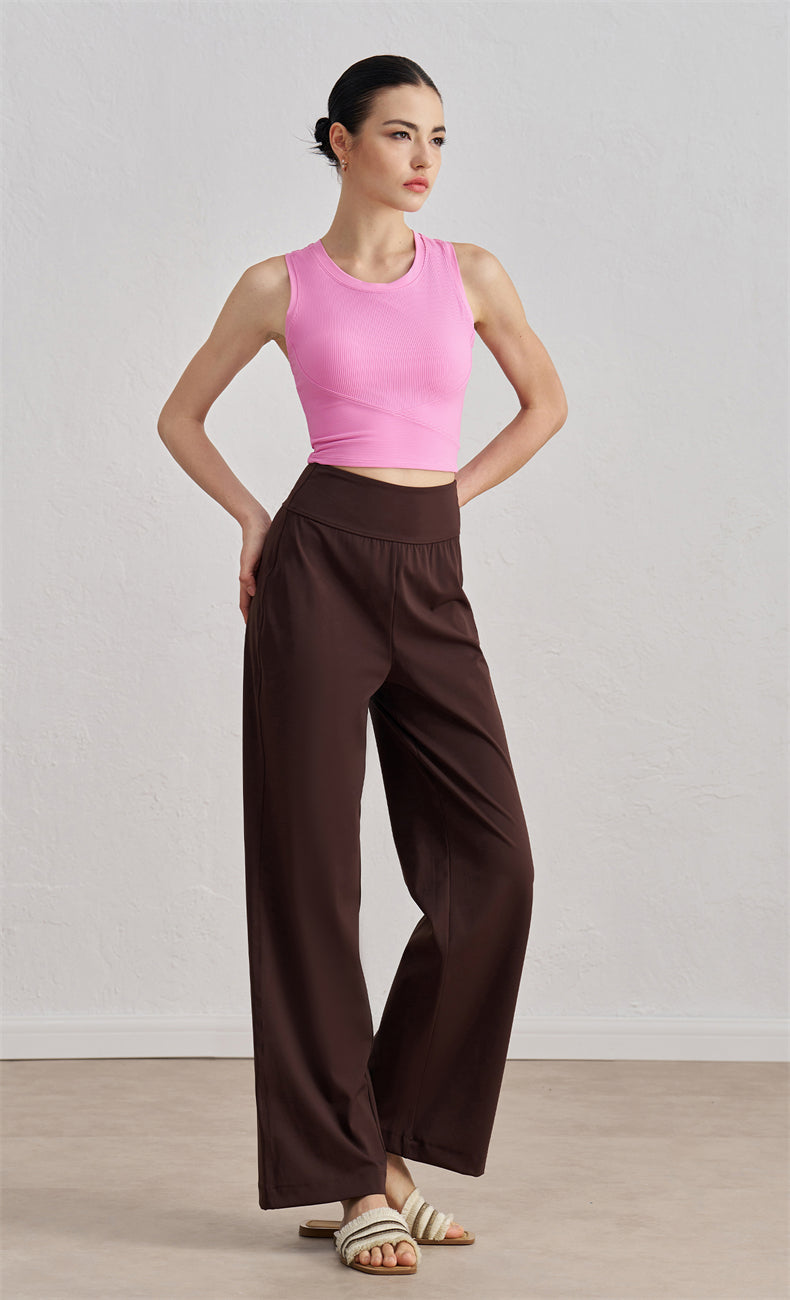WOO YOGA - Ivanka Mid-Rise Straight Pant