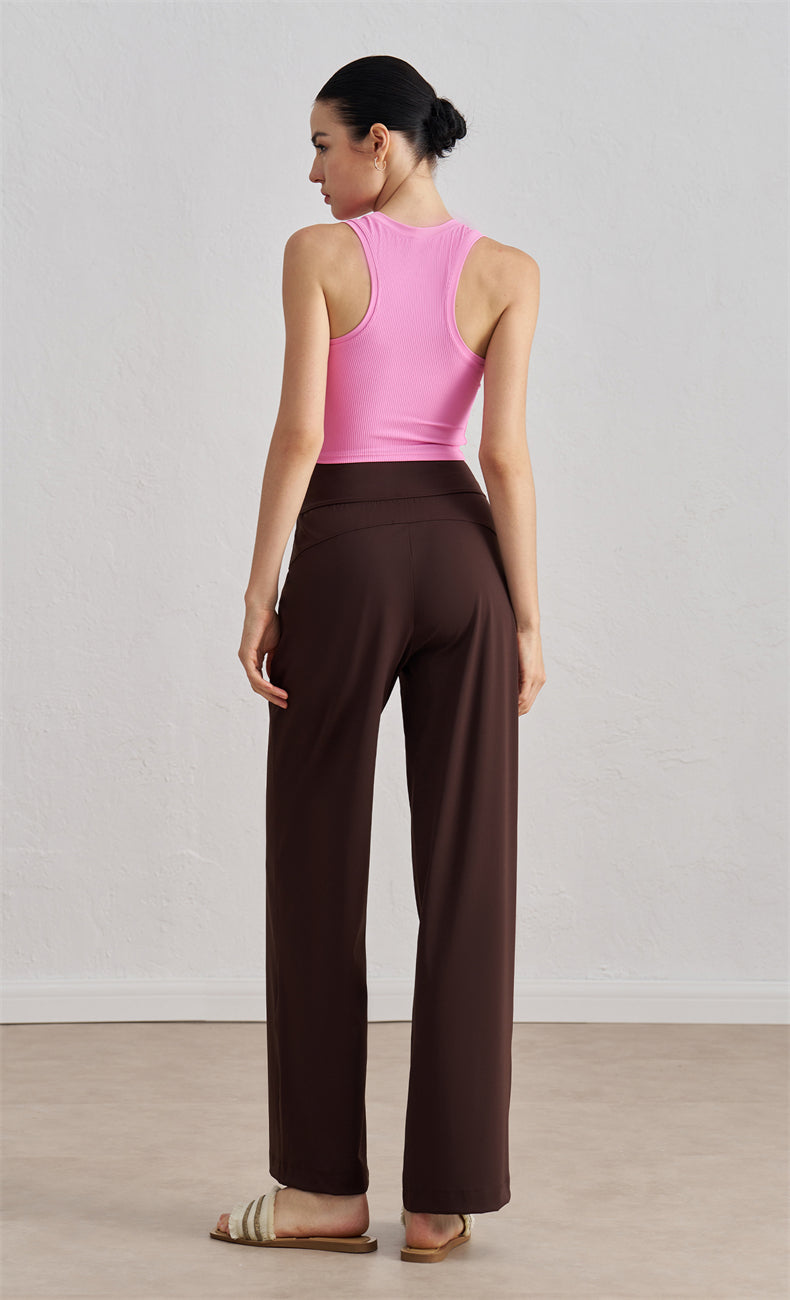 WOO YOGA - Ivanka Mid-Rise Straight Pant