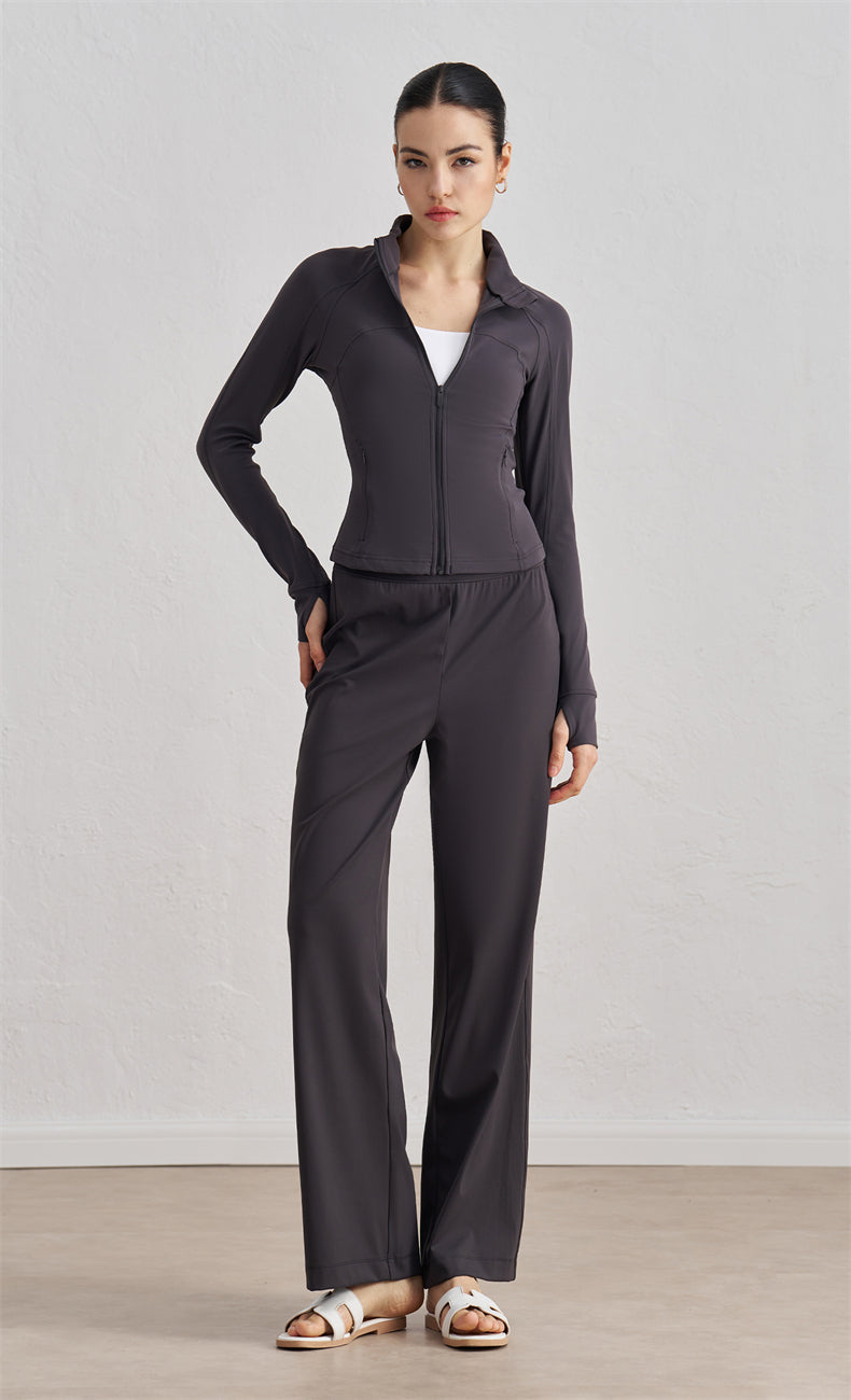 WOO YOGA - Ivanka Mid-Rise Straight Pant