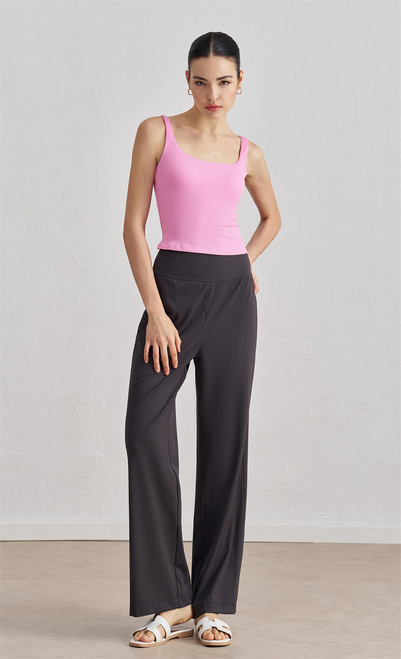 WOO YOGA - Ivanka Mid-Rise Straight Pant