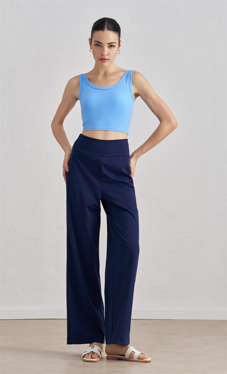 WOO YOGA - Ivanka Mid-Rise Straight Pant
