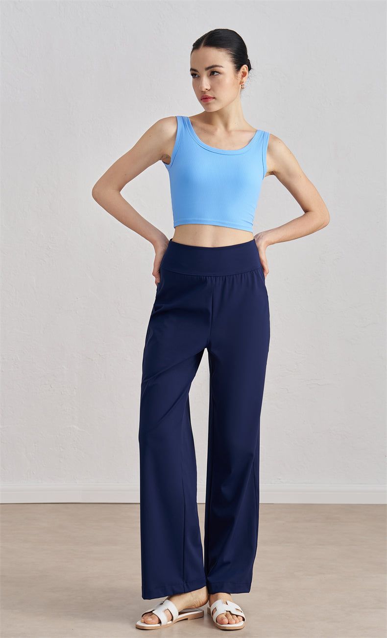 WOO YOGA - Ivanka Mid-Rise Straight Pant