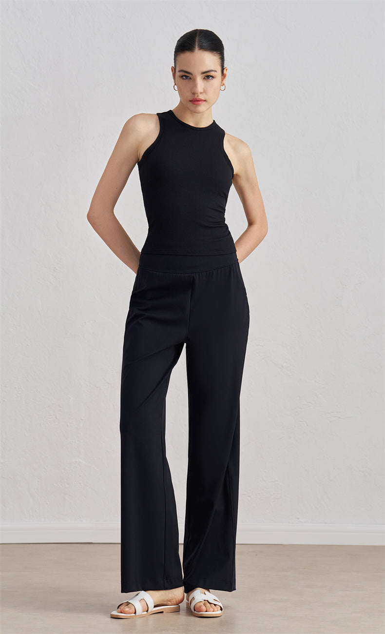 WOO YOGA - Ivanka Mid-Rise Straight Pant