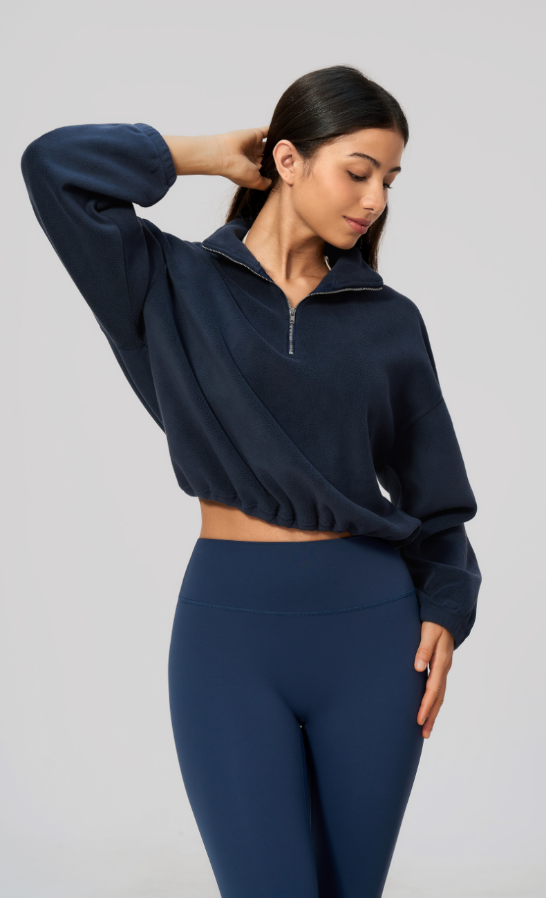 Kaia Double-Sided Fleece Half Zip Pullover