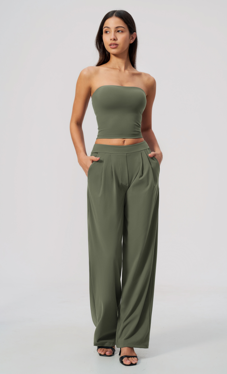 Taylor Pleated Wide Leg Pant
