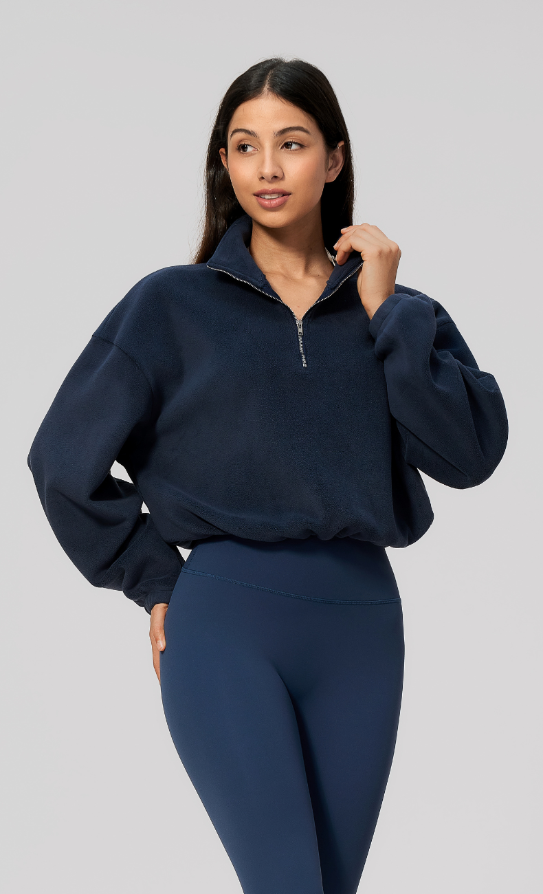 Kaia Double-Sided Fleece Half Zip Pullover