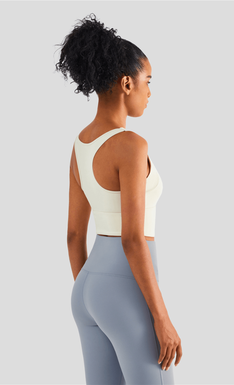 WOO YOGA Sports Bras Heather High Impact Built-in Bra Tank