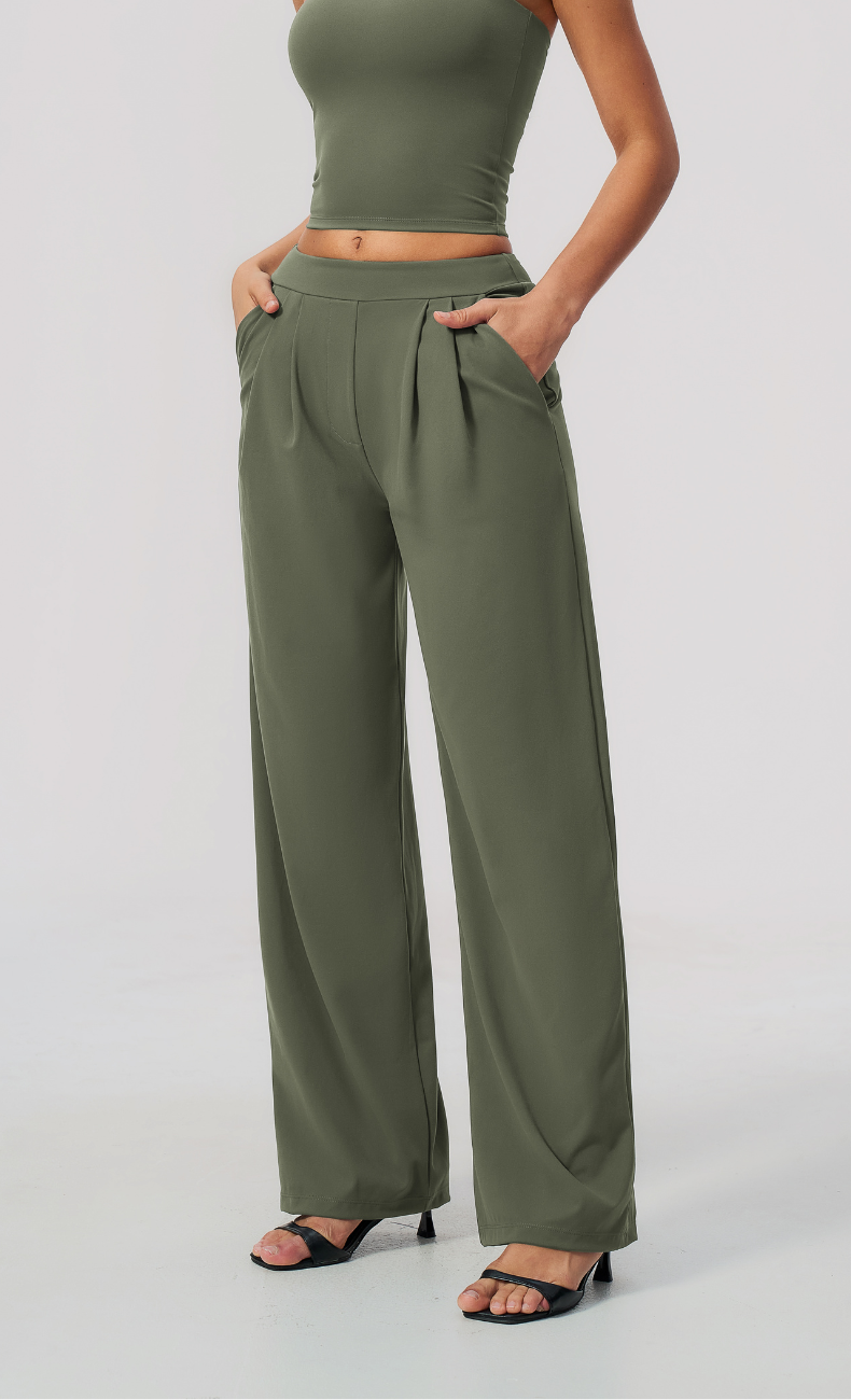 Taylor Pleated Wide Leg Pant