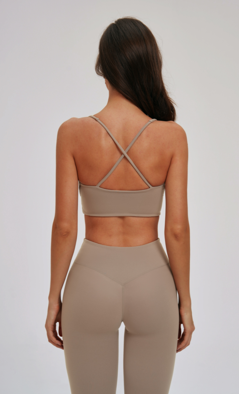 Blake Cross Back Sports Bra & High Waisted Leggings Workout Set