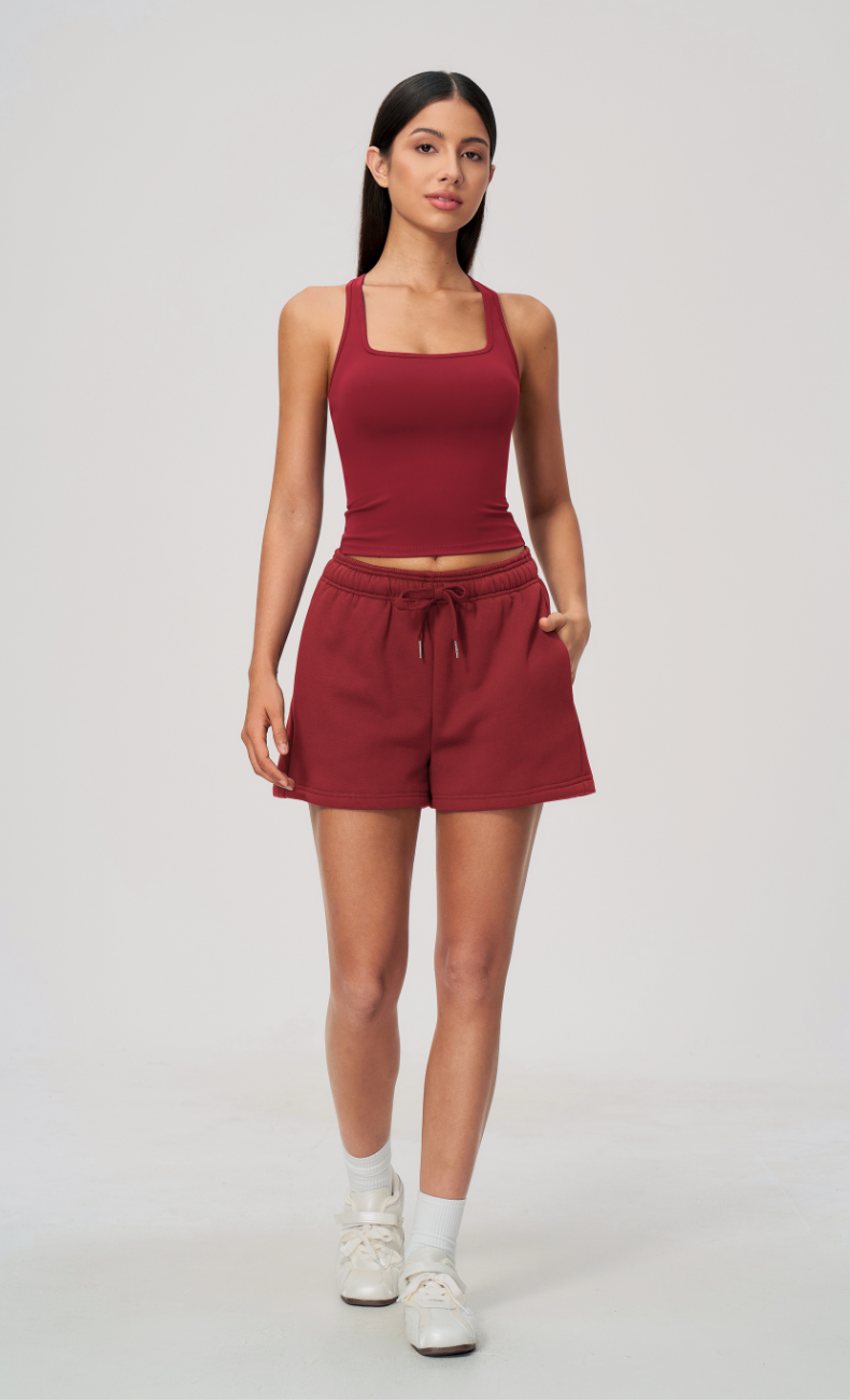Hailey Cotton Blend Relaxed Sweat Shorts