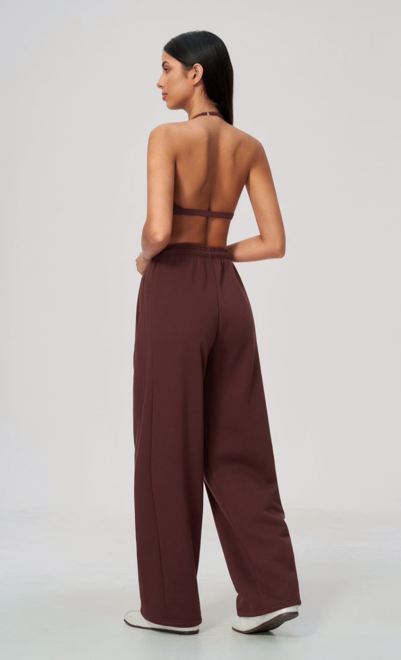 Hailey Cotton Blend Relaxed Wide Leg Sweatpants